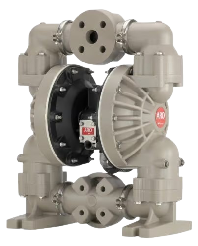 ARO AIR OPERATED DIAPHRAGM PUMP  SIZE : 1" X 1" POLYPROPYLENE-SANTOPRENE